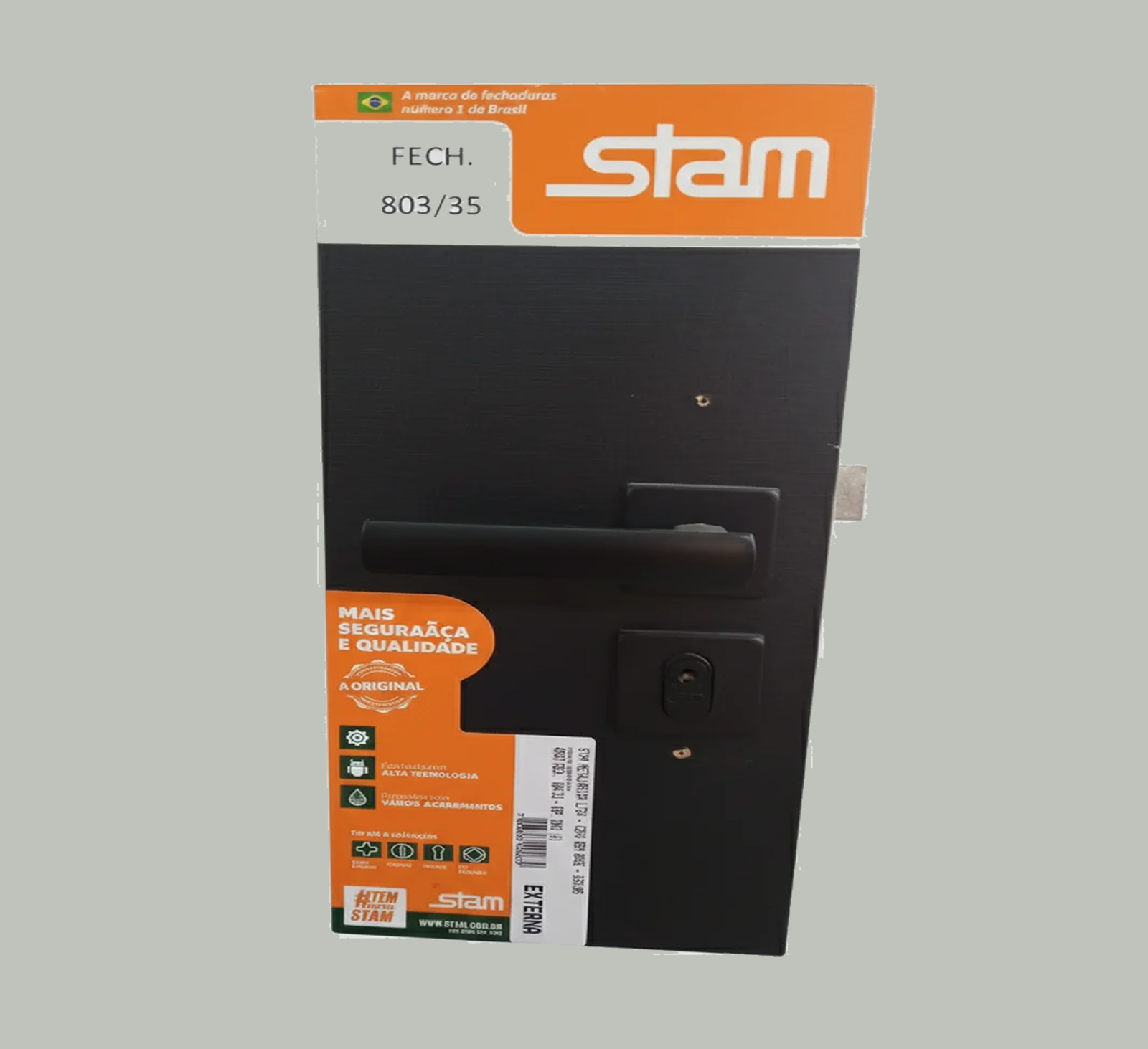 FECHADURA 803/35- RQ1 PRETO FOSCO - COD: 3572