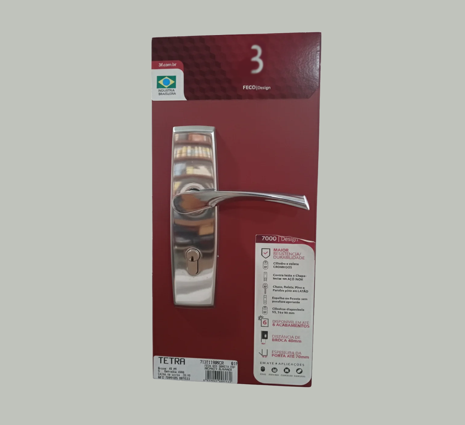 FECHADURA RES GRAZIA ESP CIL TETRA CR - COD: 3501