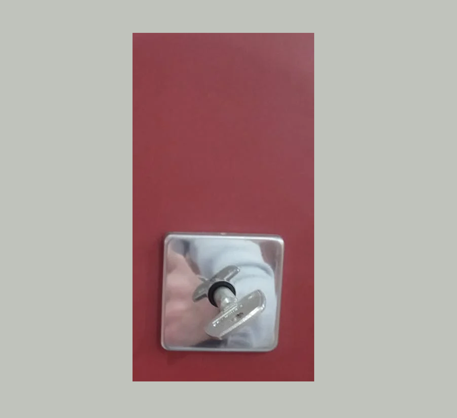 FECHADURA RES ROSETA QUAD ROLETE CROM - COD: 3490